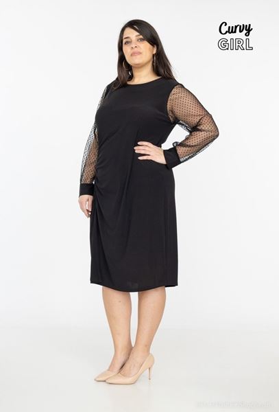 Picture of PLUS SIZE DRESS WITH CHIFFON SLEEVE